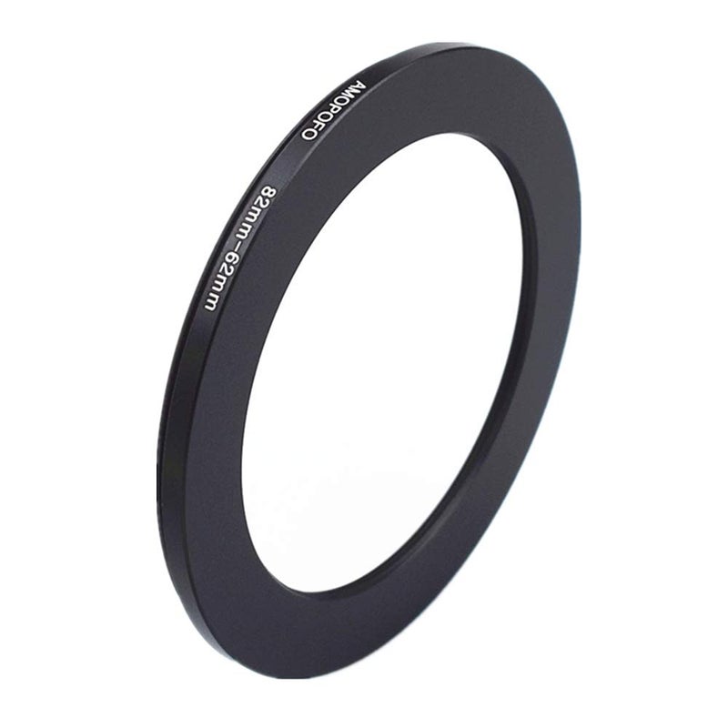 Amopofo 82 to 62mm Metal Ring/82mm to 62mm Step Down Rings Filter Adapter for UV,ND,CPL,Metal Step Down Rings,Compatible with All 82mm Camera Lenses & 62mm Accessories - Image 1
